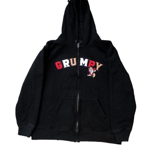 Vintage Walt Disney World Embroidered Snow White Hoodie Sweater Medium Black - Picture 9 of 16